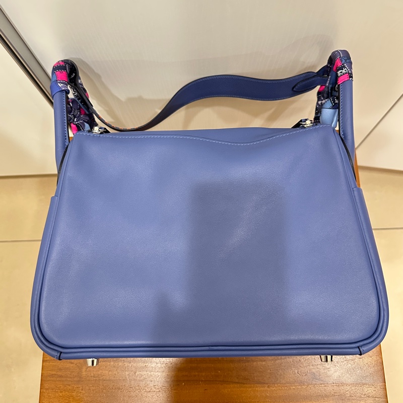 ꧁ Hermès🔹Lindy 30 編織背帶款🔹寶石藍꧂-7