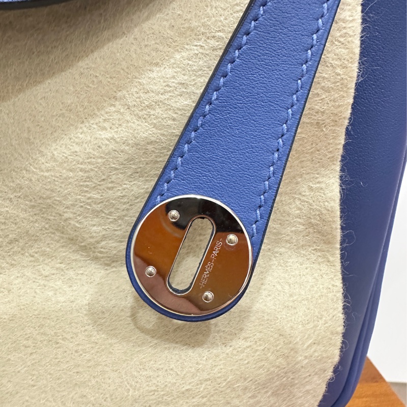 ꧁ Hermès🔹Lindy 30 編織背帶款🔹寶石藍꧂-12