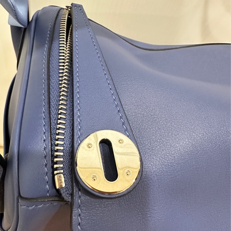 ꧁ Hermès🔹Lindy 30 編織背帶款🔹寶石藍꧂-13