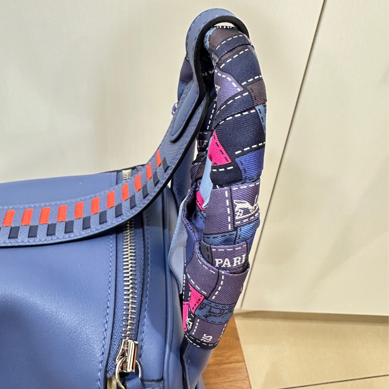 ꧁ Hermès🔹Lindy 30 編織背帶款🔹寶石藍꧂-16