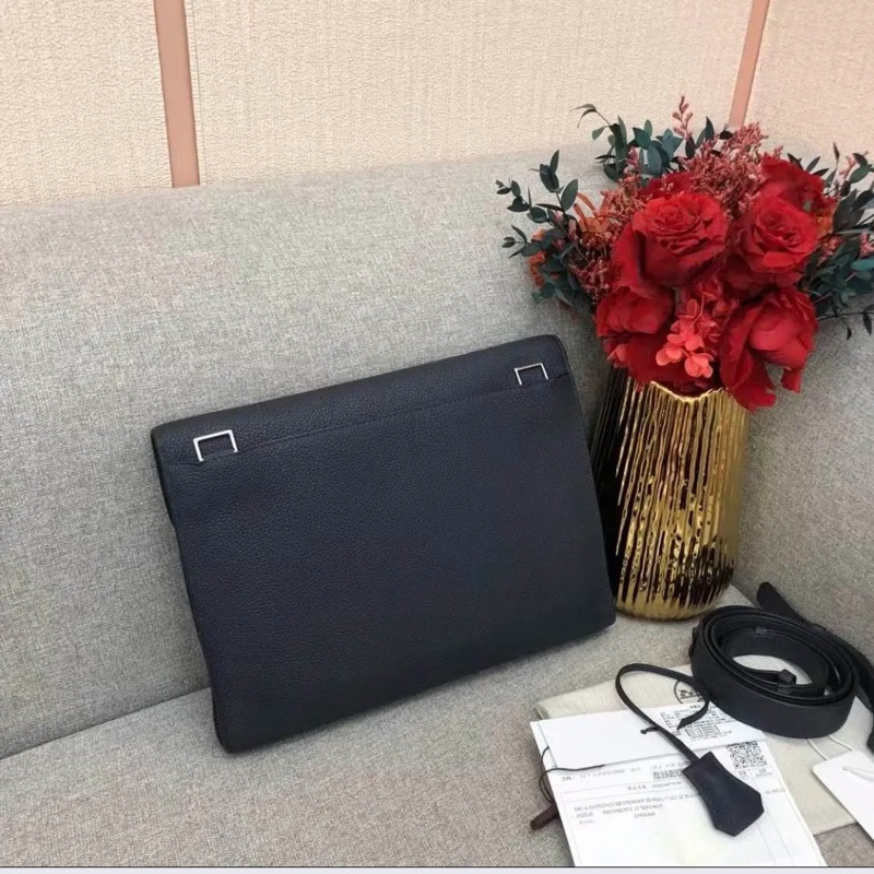 Hermes愛馬sac a depeches29午夜藍銀扣單肩斜挎手包Z刻,一包多用途-1