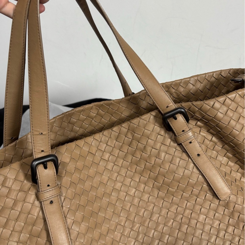 bv 淺棕色編織大號tote 手提包 單肩包-1