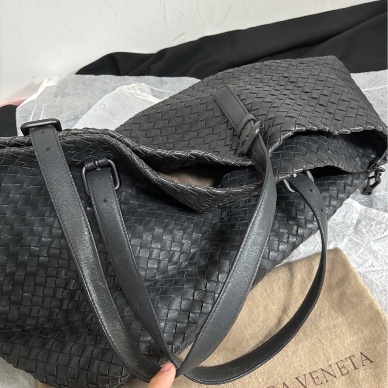 bv深黑灰色大號tote 手提包 單肩包-5