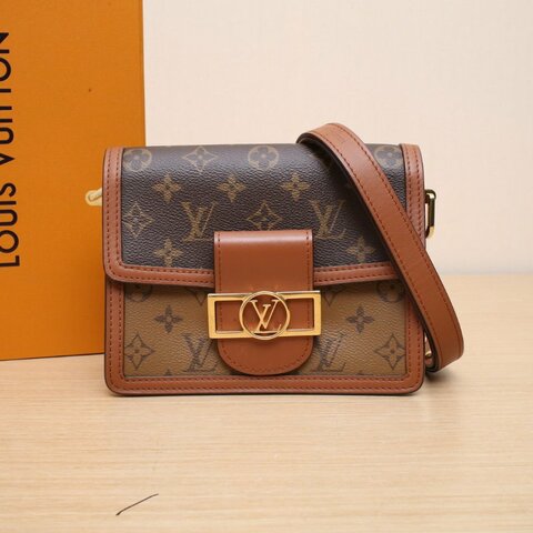 LOUIS VUITTON Dauphine達芙妮Mini20老花PVC晶片肩背包