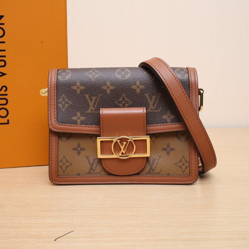 LOUIS VUITTON Dauphine達芙妮Mini20老花PVC晶片肩背包-0