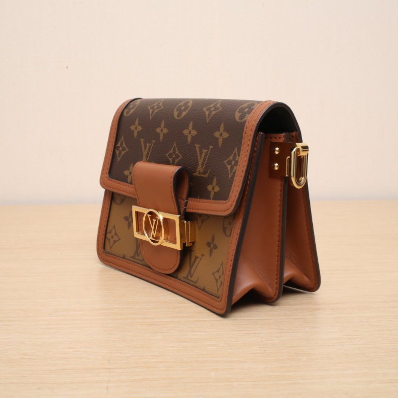 LOUIS VUITTON Dauphine達芙妮Mini20老花PVC晶片肩背包-4