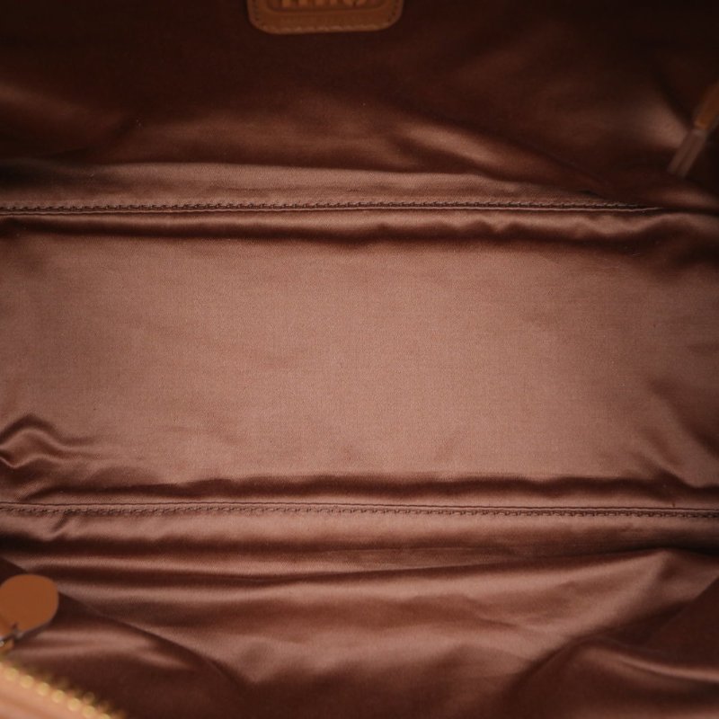 MIU MIU MIUMIU34保齡球公事包幹邑色牛皮肩背包-2