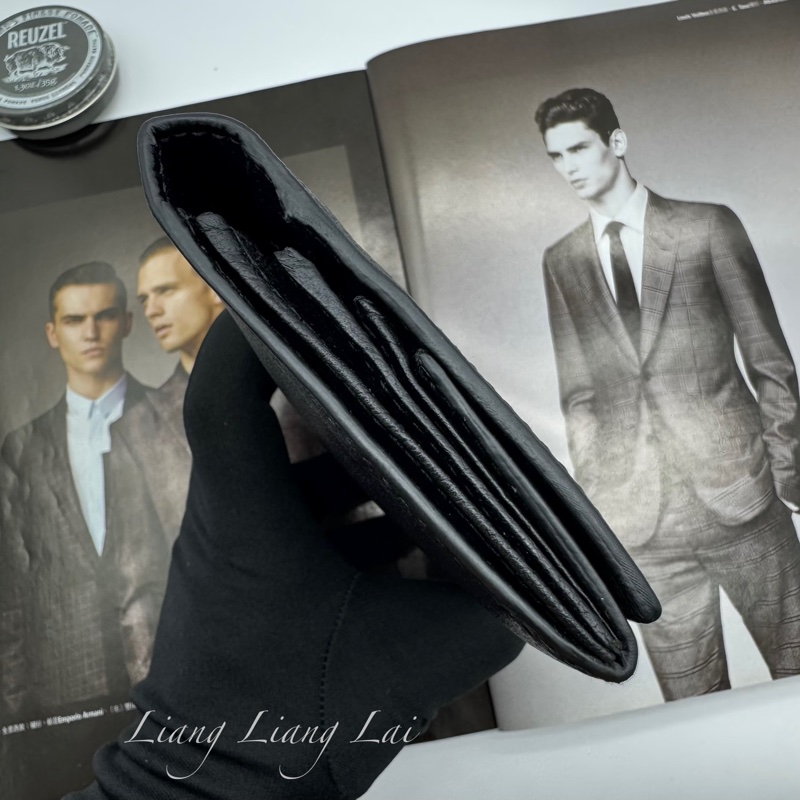 GUCCI GG Marmont 荔枝紋黑色扣式長夾-20