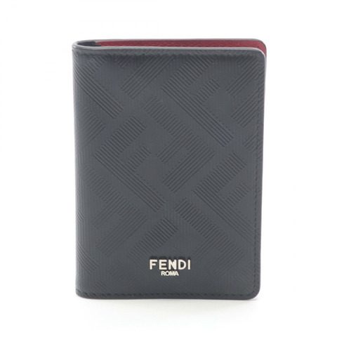 FENDI Shadow 卡包 7M0349AJF4F19KP 皮革 黑色 全新 男士 Logo