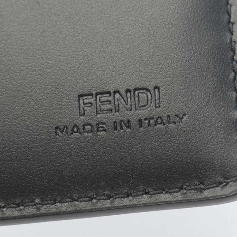 FENDI Shadow 卡包 7M0349AJF4F19KP 皮革 黑色 全新 男士 Logo-3