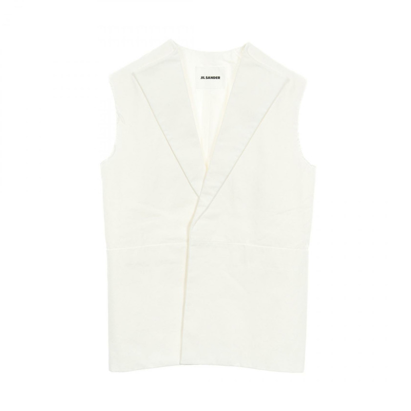 JIL SANDER 女士背心 J03BN0110 純棉 白色 #32 二手-0