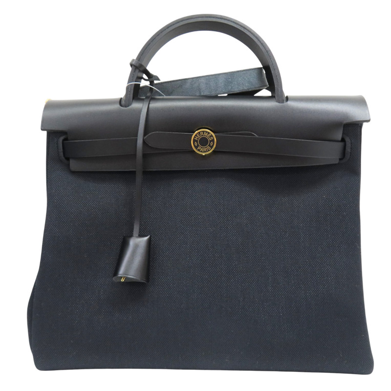 黑色 帆布 Herbag Zip 31 肩背包 K刻【HERMES 愛馬仕】-0