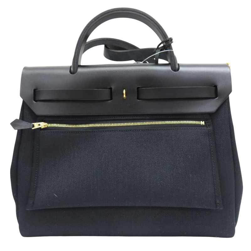 黑色 帆布 Herbag Zip 31 肩背包 K刻【HERMES 愛馬仕】-1