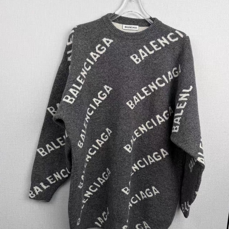 Balenciaga 巴黎世家 滿印Logo 針織毛衣 XS碼-0