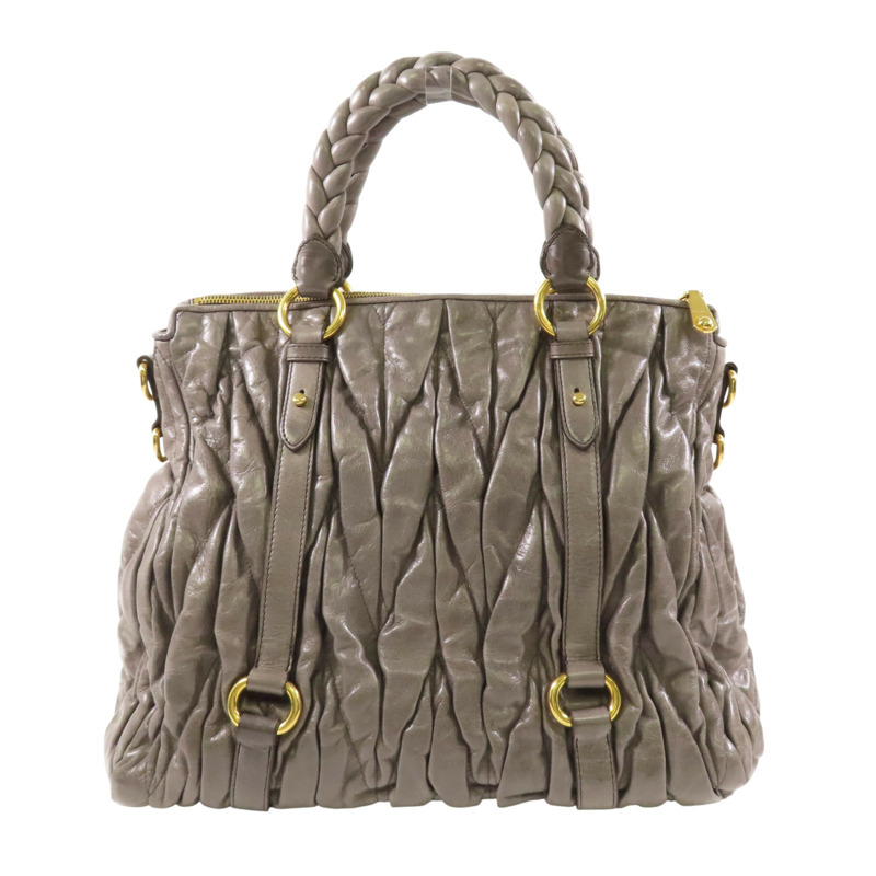 灰色 牛革 兩用包【MIU MIU 繆繆】-1