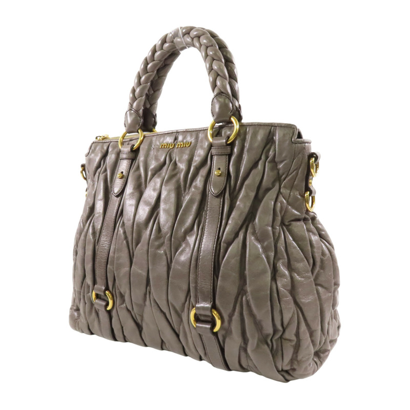 灰色 牛革 兩用包【MIU MIU 繆繆】-2