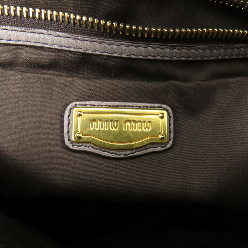 灰色 牛革 兩用包【MIU MIU 繆繆】-5