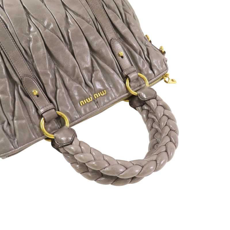 灰色 牛革 兩用包【MIU MIU 繆繆】-12