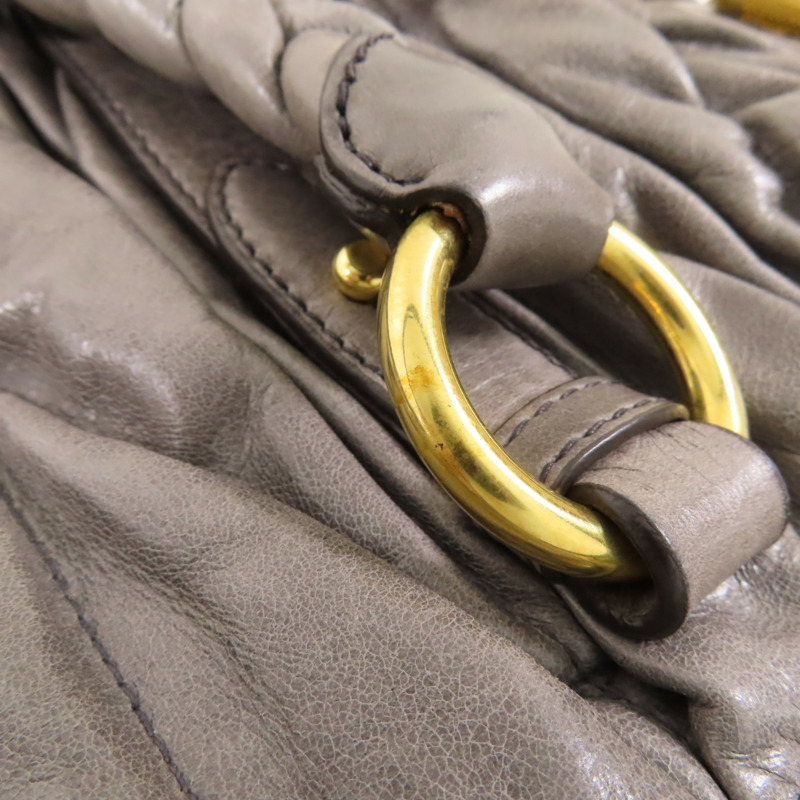 灰色 牛革 兩用包【MIU MIU 繆繆】-14