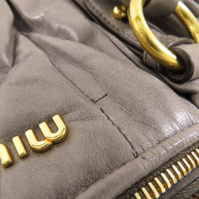 灰色 牛革 兩用包【MIU MIU 繆繆】-15