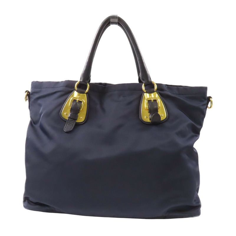 藍色 尼龍 两用包【PRADA 普拉達】-1