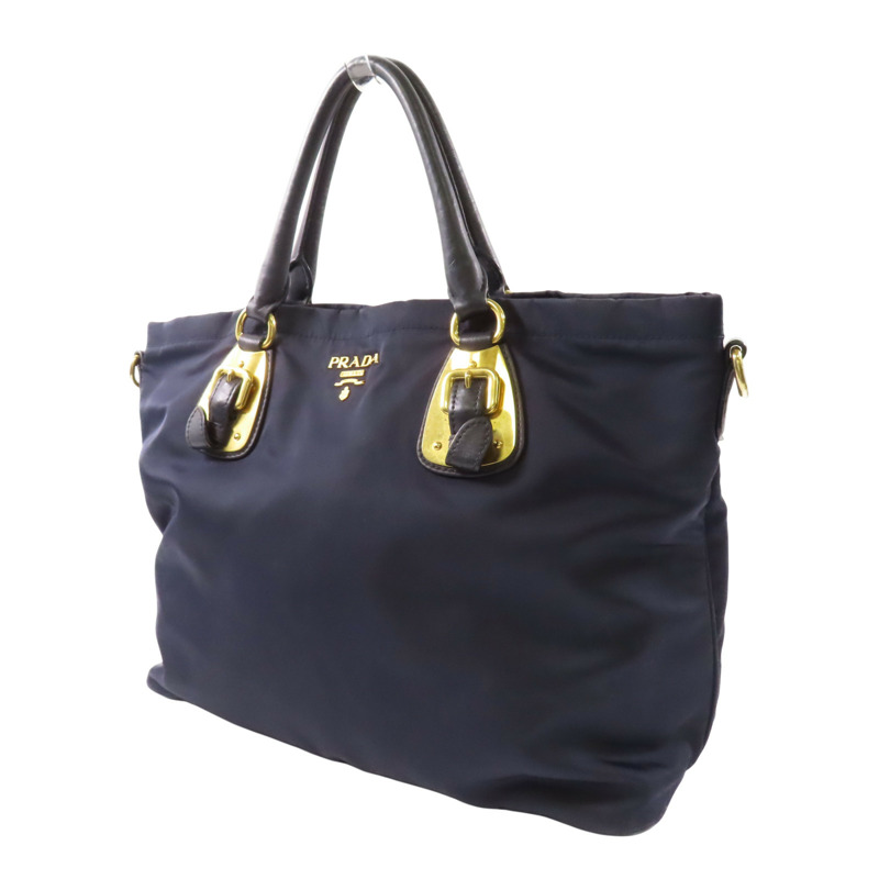 藍色 尼龍 两用包【PRADA 普拉達】-2