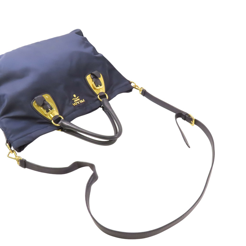 藍色 尼龍 两用包【PRADA 普拉達】-5