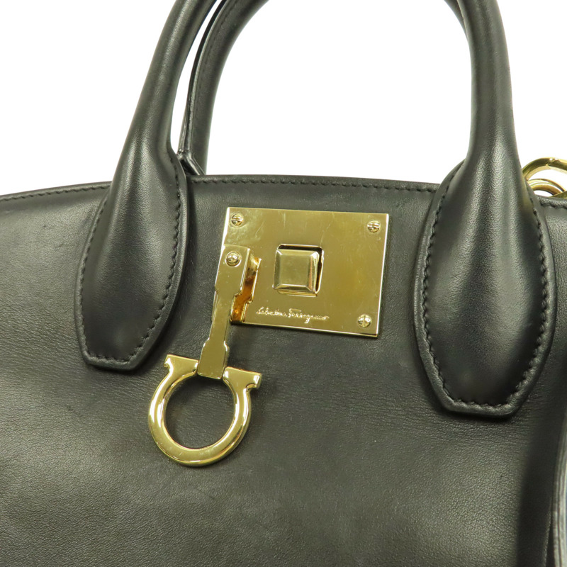 黑色 牛皮 Studio 兩用包【Salvatore Ferragamo 菲拉格慕】 AU-21/H159-13