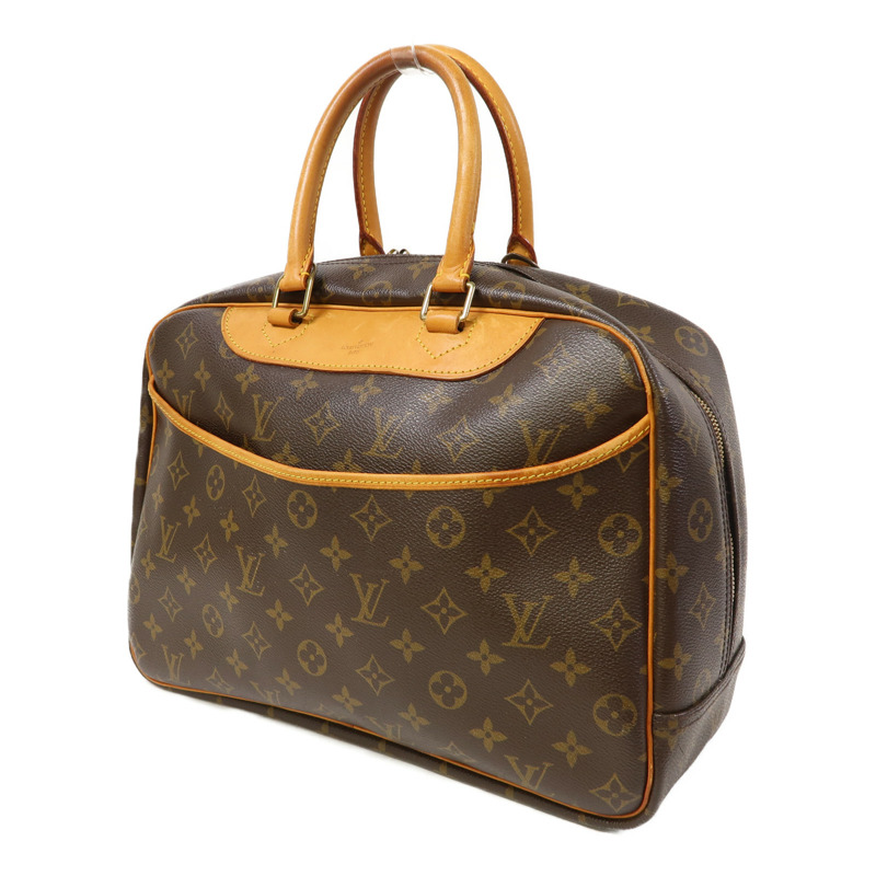 棕色 原花帆布 Deauville 手提包【LOUIS VUITTON LV 路易威登】 M42270-1
