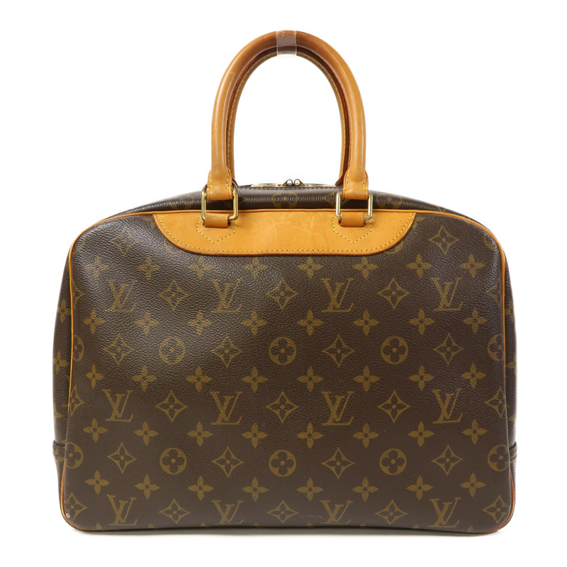 棕色 原花帆布 Deauville 手提包【LOUIS VUITTON LV 路易威登】 M42270-2