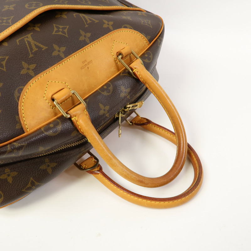 棕色 原花帆布 Deauville 手提包【LOUIS VUITTON LV 路易威登】 M42270-4
