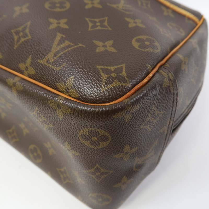 棕色 原花帆布 Deauville 手提包【LOUIS VUITTON LV 路易威登】 M42270-5