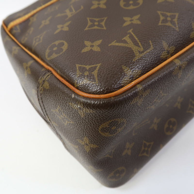 棕色 原花帆布 Deauville 手提包【LOUIS VUITTON LV 路易威登】 M42270-6
