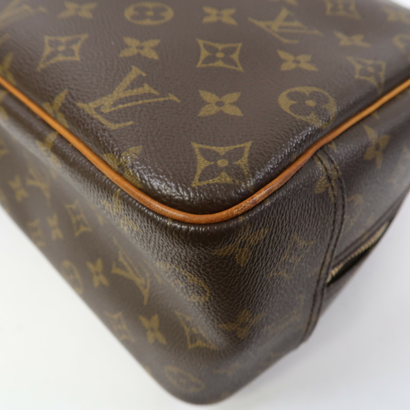 棕色 原花帆布 Deauville 手提包【LOUIS VUITTON LV 路易威登】 M42270-7