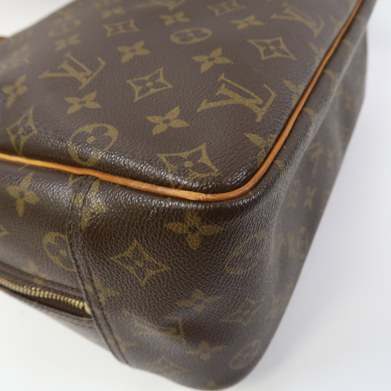 棕色 原花帆布 Deauville 手提包【LOUIS VUITTON LV 路易威登】 M42270-8