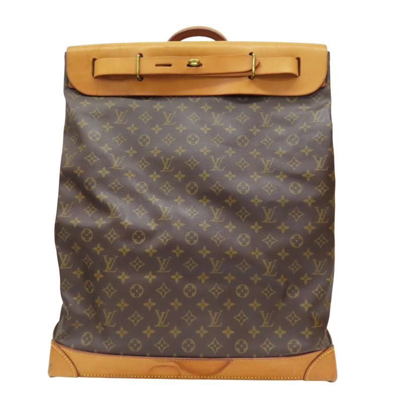 棕色 原花 帆布 Steamer Bag 45 手提包【LOUIS VUITTON LV 路易威登】 M41126-0
