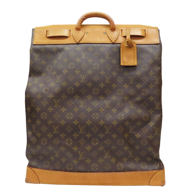 棕色 原花 帆布 Steamer Bag 45 手提包【LOUIS VUITTON LV 路易威登】 M41126-1