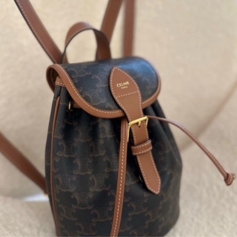 【全🆕】Celine 黑色老花小背包 folco backpack tan 雙肩包