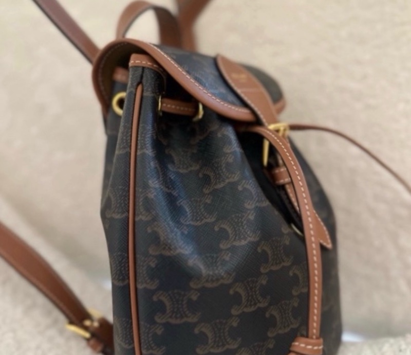 【全🆕】Celine 黑色老花小背包 folco backpack tan 雙肩包-1