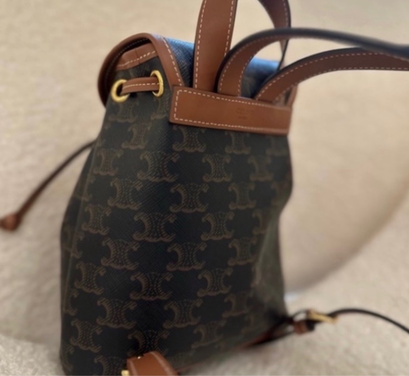 【全🆕】Celine 黑色老花小背包 folco backpack tan 雙肩包-2