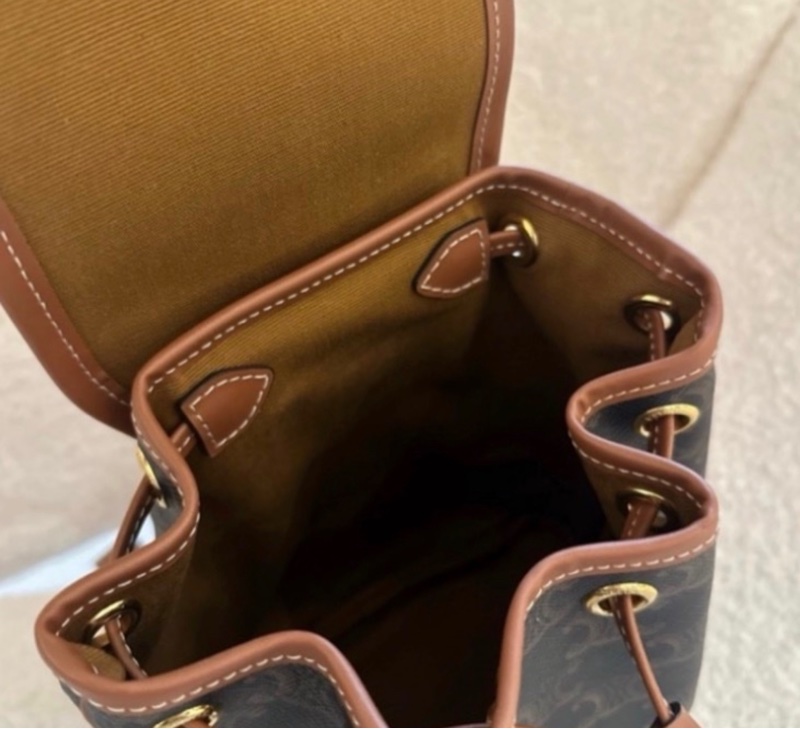 【全🆕】Celine 黑色老花小背包 folco backpack tan 雙肩包-3