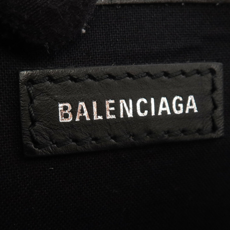 BALENCIAGA 帆布Navy Cabas Small銀扣手挽袋-11
