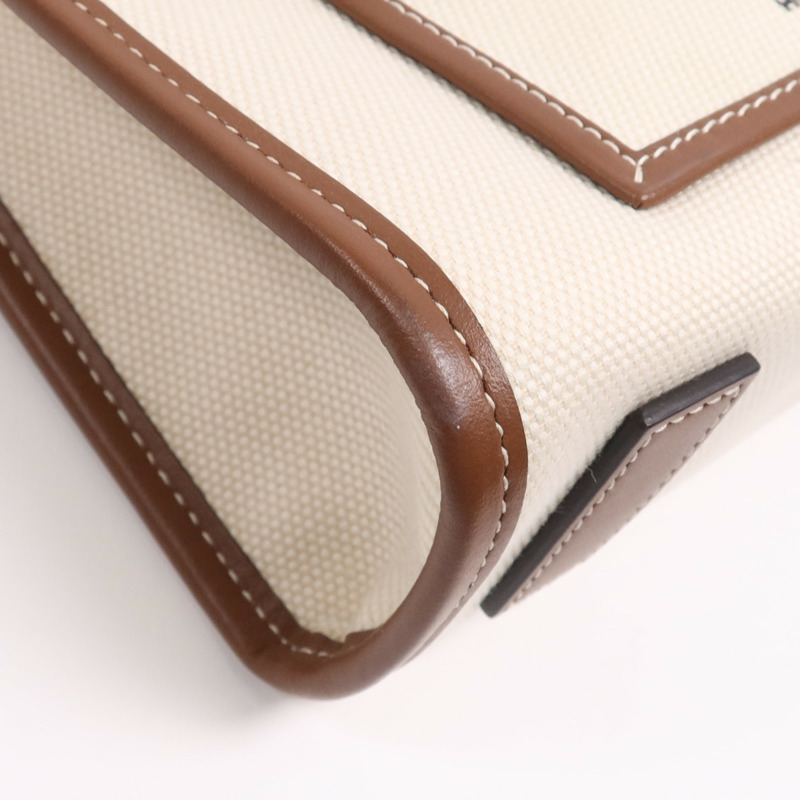 BURBERRY 帆布Freya金扣手挽肩背兩用袋-9