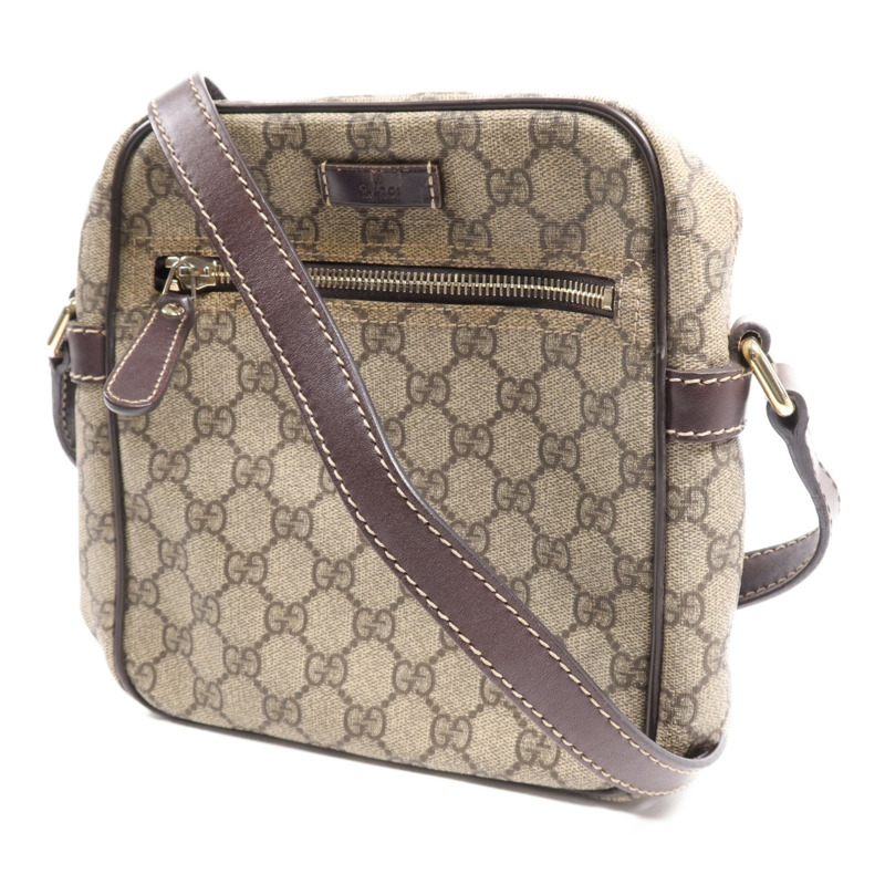 GUCCI 塗層帆布Shoulder Bag金扣肩背袋-2