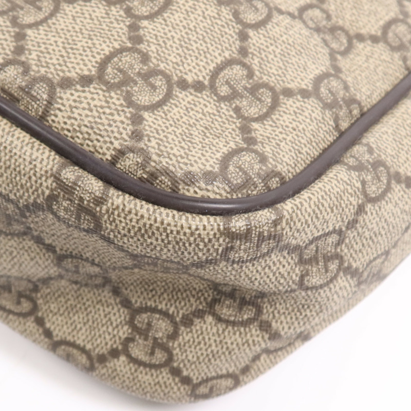 GUCCI 塗層帆布Shoulder Bag金扣肩背袋-4