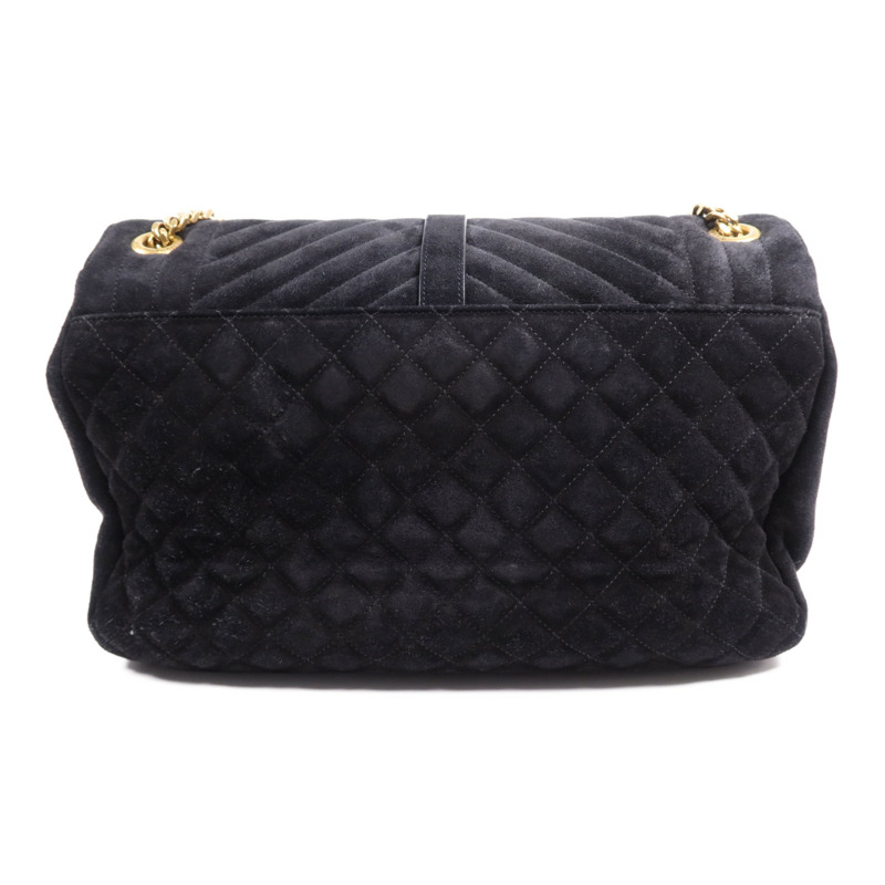 YVES SAINT LAURENT 麂皮皮革Envelope Large金扣鏈帶肩背袋-1