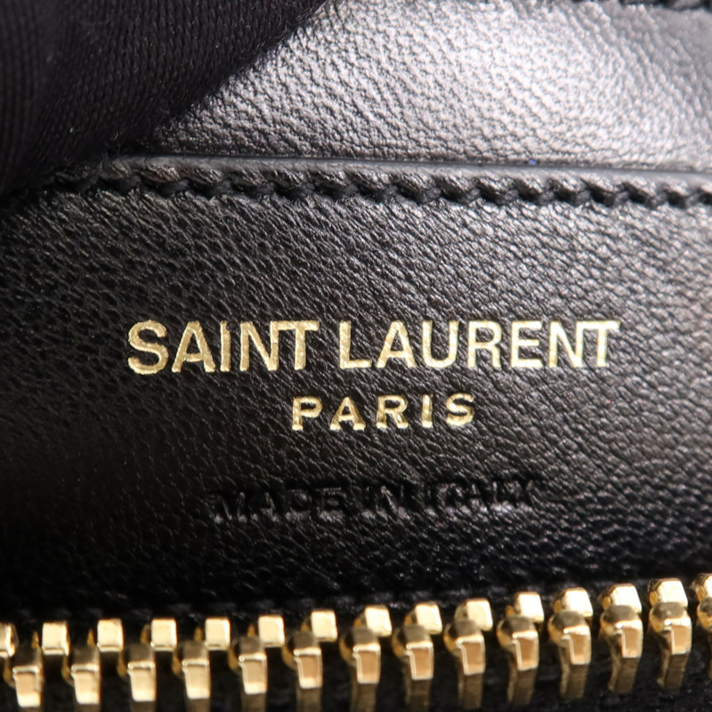 YVES SAINT LAURENT 麂皮皮革Envelope Large金扣鏈帶肩背袋-12