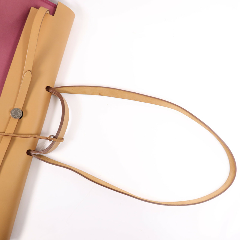 HERMES 帆布Herbag 50銀扣手挽肩背兩用袋Tosca-7