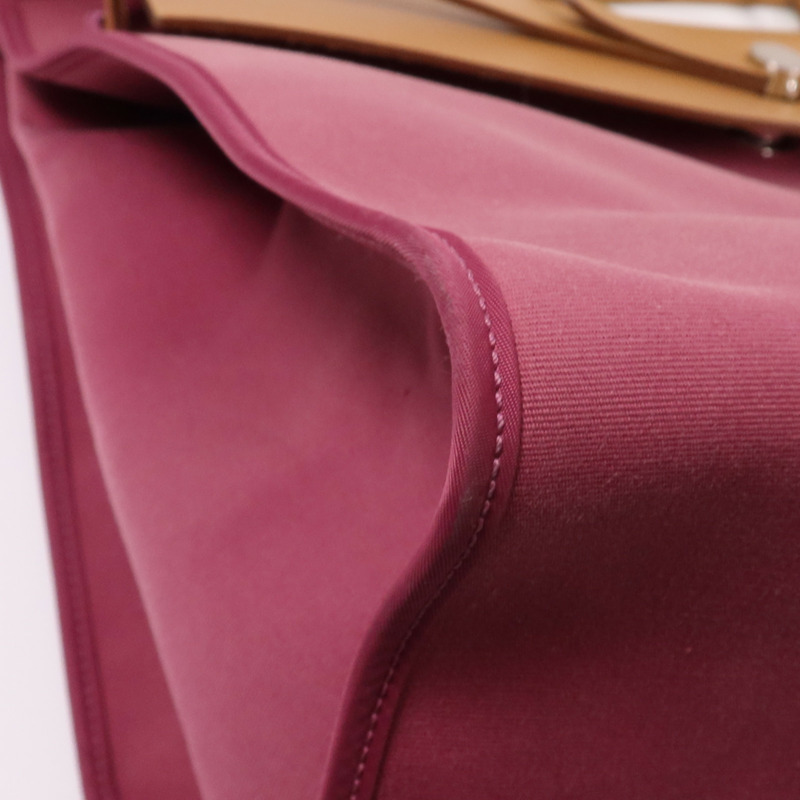 HERMES 帆布Herbag 50銀扣手挽肩背兩用袋Tosca-11