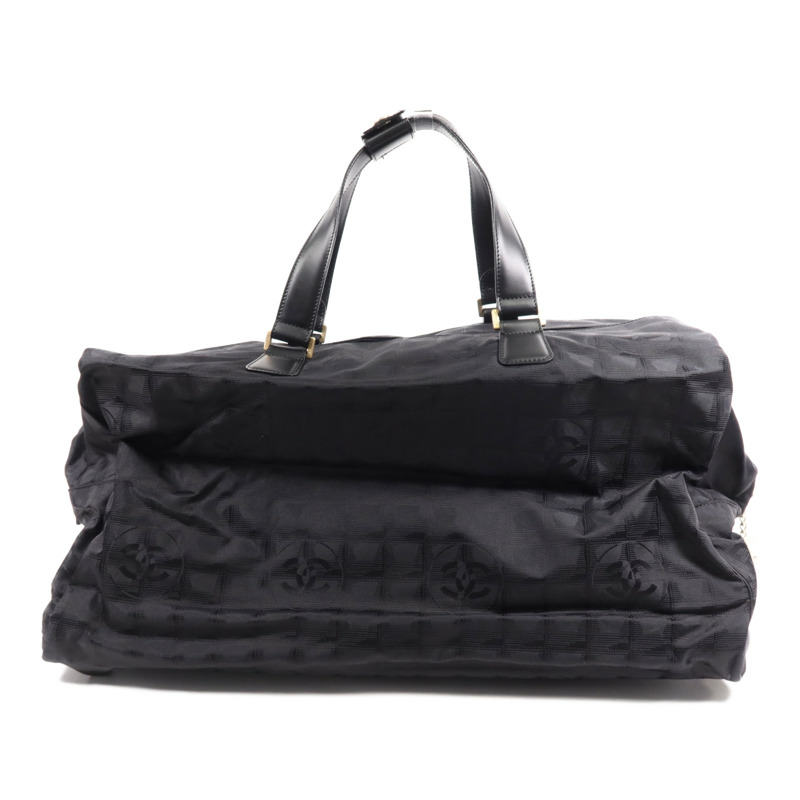 CHANEL 尼龍Carry Bag銀扣手挽袋-0